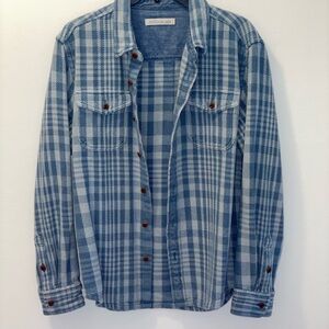 Outerknown Blanket Shirt Light Blue Plaid
